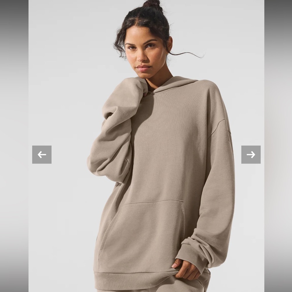 ALO Yoga Chill Vintage Wash Hoodie XL Color: Gravel Wash NWT